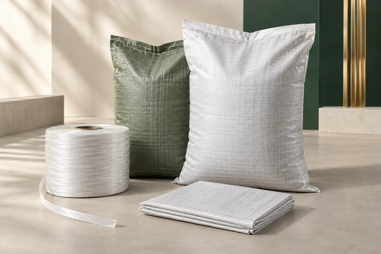 Woven polypropylene sacks made from PP