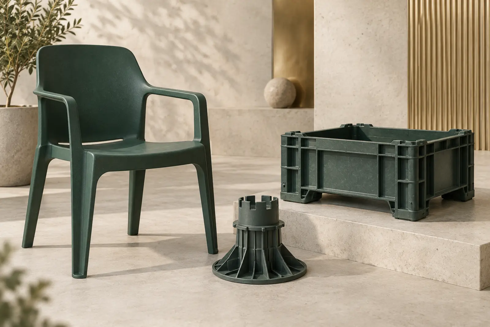 Furniture products made from recycled plastic